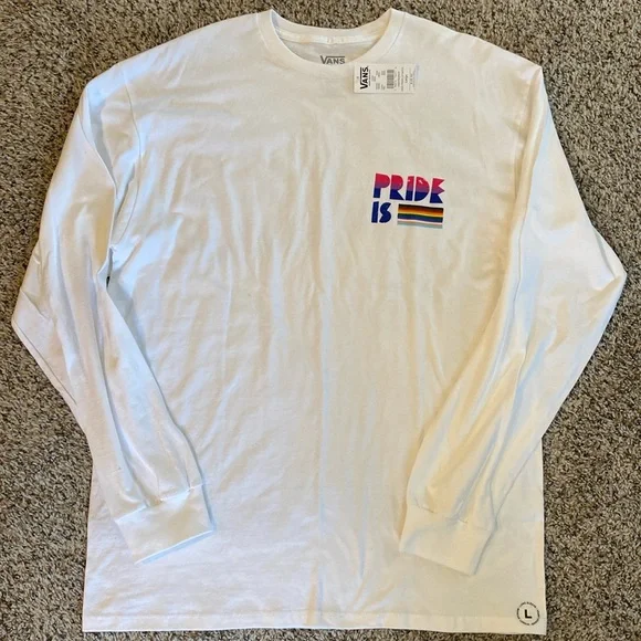 Vans Pride Unisex Long Sleeve Tee Shirt Large - Picture 1 of 5